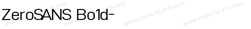 ZeroSANS Bo1d字体转换